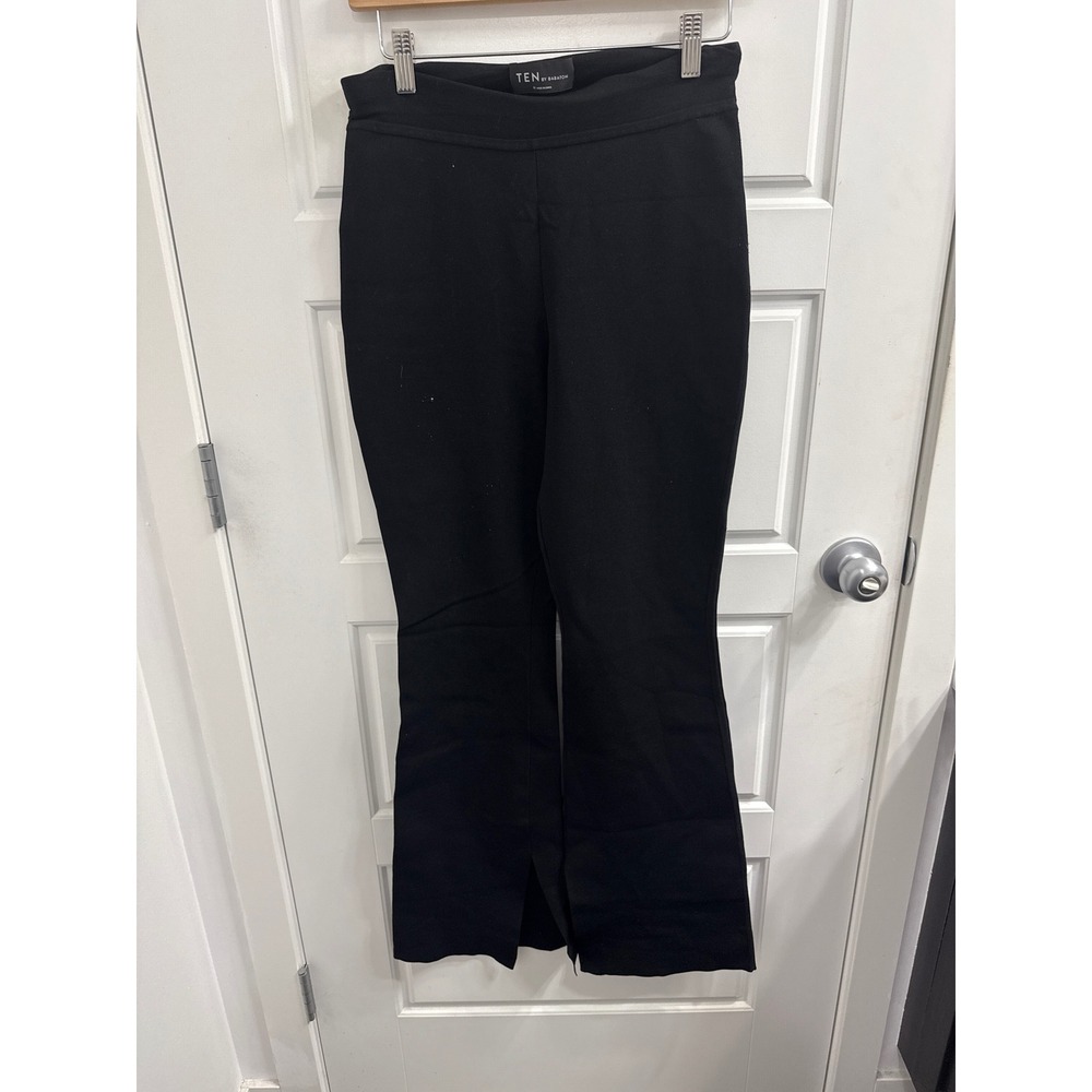 Aritzia Ten by Babaton Black High Waisted Flare Front Slit Pants Womens Medium